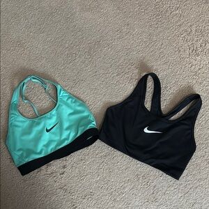 Nike Women's Sports Bra Set - Black and Teal